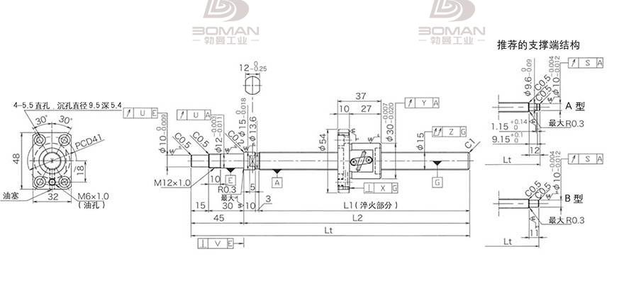 KURODA GP1502DS-BAPR-0300B-C3S 黑田精工丝杆怎么安装
