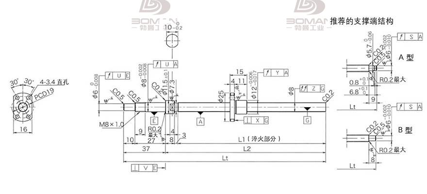 KURODA DP0801JS-HDNR-0180B-C3S 日本黑田丝杆螺母