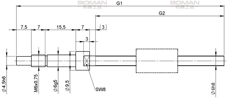 STEINMEYER施坦梅尔 1214/1.6.90.110 施坦梅尔滚珠丝杆结构图